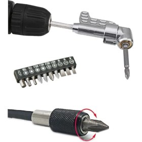 Resim Depolife Matkap Için Vidalama Uç Seti Altıgen Hex Köşe Kör Vidalama Aparatı Hızlı Bits Değiştirme Adaptörü 