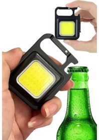 Resim Işıldak Usb Şarjlı Cep El Feneri Taşınabilir Mini Led Işık Çok Fonksiyonlu Beyaz 