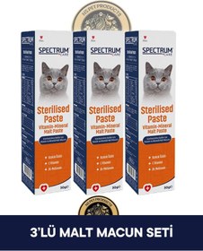 Resim Spectrum Care Kısırlaştırılmış Kediler İçin Vitaminli Malt Paste - Kedi Malt Macunu 30 gr - 3'lü Ked 