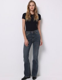 Resim Regular Fit Kadın İndigo Jean Pantolon 