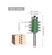 Resim Skycity Tungsten Çelik Ahşap Oymacı Makinesi, Konik Dişli Paneel Birleştirme, Taşlama Ve Kesim İçindayanıklı Titatanyum Kaplama 8mm Sap Yeşil 