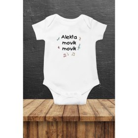 Resim Limon Alekta Movik Movik Baskılı Bebek Body Zıbın 