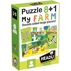 Resim Headu Puzzle 8+1 Farm (2-5 Yaş) 