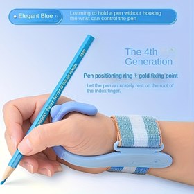 Resim Silikon Sağ El Bilek Düzeltici Kalem Tutucu (Sadece Sağ El Kullanımı İçin) - Ergonomik Yazma Yardımcısı, Anti-Kancası Tasarım, Çok Fonksiyonlu Günlük Ofis Malzemesi, Günlük Yazma Yardımcısı|Ergonomik Tasarım|Silikon İnşaatı 