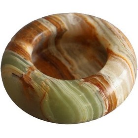 Resim Özgün Doğal Damar Desenli Oniks Küllük - El Yapımı 