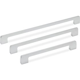Resim Ohbe Express 8537 Modern Kulp Siyah Renk 448 mm Krom Tek Ebat SSY8537 0448 Cr 