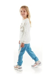 Resim Minnie Mouse Lisanslı Kız Çocuk Eşofman & Sweatshirt Ekru 