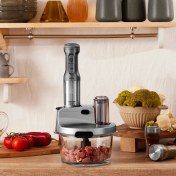 Resim Karaca 6 Bıçaklı Cam Hazneli Mutfak Robotu Uzun Blender Ayaklı 2500W Turbolu Güçlü Motor,çırpma, Dilimleme, Doğrama, Blender, Karıştırma 