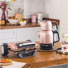 Resim A331-02 Elektrikli Çay Makinesi, Pembe, Şık ve Kullanışlı Tasarım 
