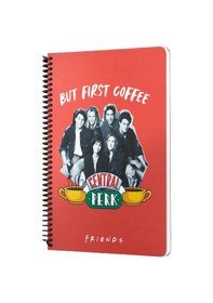 Resim Mabbels Spiralli Defter Friends Central Perk But First Coffee Kırmızı 80 Yp 17x24 Dft-388456 Çok Renkli 