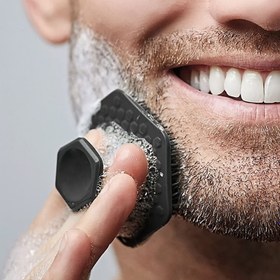 Resim 1 adet Erkek Silikon Yüz Temizleyici - Nazik Peeling Ped ve Derin Yüz Temizliği için Masaj Aleti, Ölü Deri Giderici, Kokusuz 