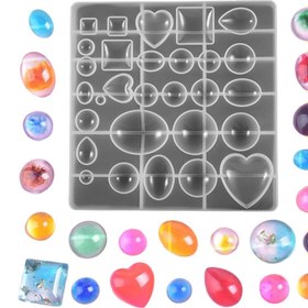 Resim Getshopmini Epoksi Silikon Kare Çoklu Kolye Kalıbı 