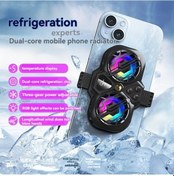 Resim Sunshine011 Siyah Canlı Sıcaklık Kontrollü Dijital Ekranlı Yeni Model Telefon Soğutucu Hava Soğutmalı Manyetik Klips 