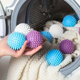 Resim 2/4/6 adet Yeniden Kullanılabilir Çamaşır Topları - Karışıklık Önleyici, Kumaş Yumuşatıcı, Lek 