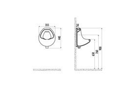 Resim Creavit Üstten Su Girişli Pisuvar TP600 