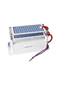 Resim Taşınabilir Seramik Ozon Jeneratörü İki Yapraklı Hava Temizleme Cihazı Sterilizasyon Aktif Oksijen Arıtma Cihazı 220v 10g 