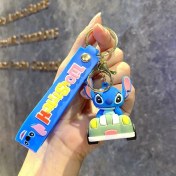 Resim Dzjjna Yeni Çizgi Film Animasyon Stitch Serisi Yumuşak Kauçuk Anahtarlık Bebek Çantası Kolye Anahtarlık Küçük Hediye (Yurt Dışından) 