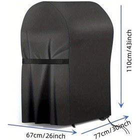 Resim Fochsia 210d Oxford Büyük Gazlı Barbekü Örtüsü 77x67x110 Cm Siyah Mutfak Aksesuarı 
