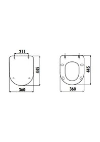 Resim Creavit Duck Duroplast Yavaş Kapanan Antrasit Mat Klozet K Kc0903 