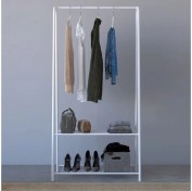 Resim Abronya Metal Gardırop Kıyafet Askılığı Açık Ceket Askılığı Beyaz Renk 1 Adet 