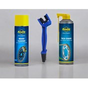 Resim PUTOLINE Motosiklet Bakım Seti Tech Chain Zincir Yağı + Balata (Fren) Spreyi + KN Zincir Fırçası 