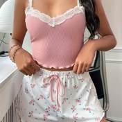 Resim Desenli Dantel Ön Yaka Fiyo Pijama Takımı 