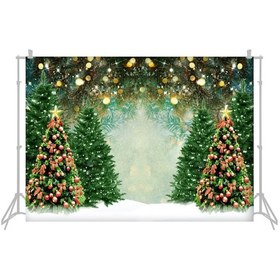 Resim Kosona Noel Temalı 2.1x1.5m Fotoğraf Arka Planı - Poliester Fiber W-848 