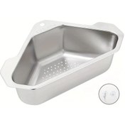 Resim Willowhaven Silvery Paslanmaz Çelik Evye Filtresi Üçgen Sebze Süzgeci 