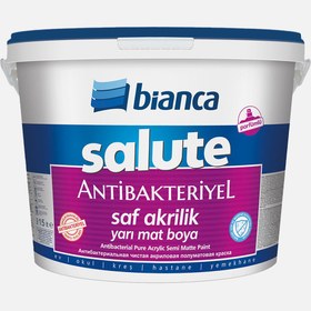 Resim Bianca Salute Saf Akrilik Antibakteriyel Yarı Mat B1 Bazı Boyası 15 Lt 