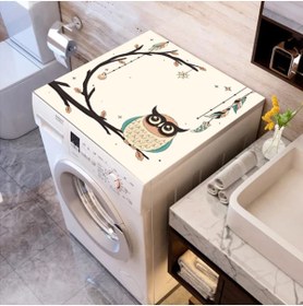 Resim ALAMODECOR Renkli Baskılı Çamaşır Makine Örtüsü Kumaş Örtü 62 Cm X 62 Cm | Banyo Düzenleyici 