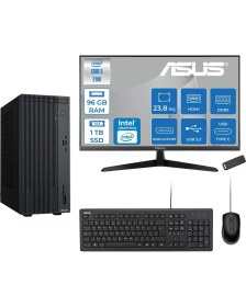 Resim Asus Expertcenter P500MV Intel® Core™ Ultra 5 210H 4.8ghz Aı 96GB Ddr5 1tb SSD 23.8" 120Hz Intel® Intel® Graphics Freedos Mini Tower Masaüstü Bilgisayar D52108512B0DF33+ZETTAUSBBELLEK 