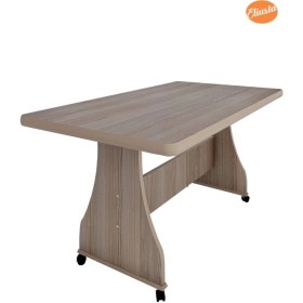Resim Eliusta Tekerlekli Mdf Masa %100 Mdf Salon Orta Sehpa Yemek Masası Ofis Sehpa 