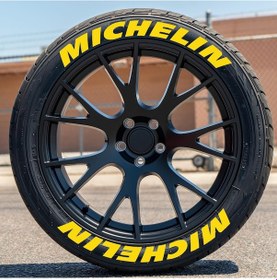 Resim Sarı Lastik Yazısı Michelin 2.5 Cm Ürün 8 Adet Motor Ve Araç Lastik Yazısı 