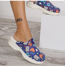 Resim Lacivert İlk Yardım Desenli Klasik Sabo Terlik Mavi 