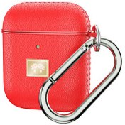 Resim Wlons Airpods Uyumlu Kılıf Deri Görünümlü Wlons Askılı Koruma Kılıfı Airpods Uyumlu Kılıf Deri Görünümlü Wlons Askılı Koruma Kılıfı Kırmızı 