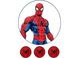 Resim Örümcek Adam Pasta Resmi - Yenilebilir Pasta Üstü Resmi - Yenilebilir Kağıt Pasta Süsü - Model 6 