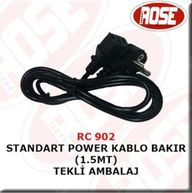 Resim Standart Power Kablo Bakır 1.5 M Tekli Ambalaj 