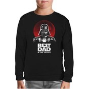 Resim Star Wars - Best Dad Siyah Çocuk Sweatshirt Siyah 