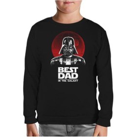 Resim Star Wars - Best Dad Siyah Çocuk Sweatshirt Siyah 