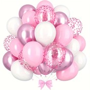 Resim 30 adet Pembe ve Beyaz Konfeti Lateks Balonlar Düğünler, Doğum Günleri, Sevgililer Günü ve Prenses Partileri için Uygun, Yıldönümü Cinsiyet Açıklama Yazıları, Yaz Toplantıları İç/Dış Dekorasyonlar, Oda Dekorasyonu 