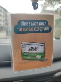 Resim Eslemita 5 vakit Namaz Araba Süsü Dikiz Aynası Süsü Araba Duası 