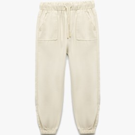 Resim Erkek Bebek Beli Bağcıklı Cepli Basic Viskon Jogger Eşofman Altı 