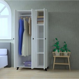 Resim Mobilique 3 Kapaklı Beyaz Gardırop 600-00-413 