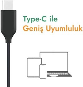 Resim AKG Type-C Silikonlu Mikrofonlu Kablolu Kulaklık - Net ve Dengeli Ses 