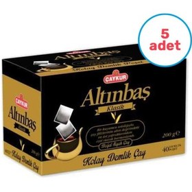 Resim Çaykur Altınbaş Klasik Siyah Demlik Poşet Çay 5'li 40 x 5 G 