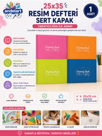 Resim andelart Eco Spiralli Resim Defteri 25x35 25 Yaprak 1 Adet 