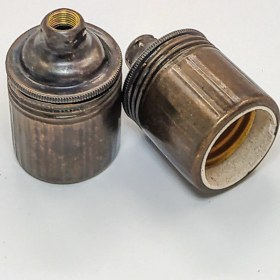 Resim Retro Vitrini Dekoratif E27 Metal Düz Eskitme Renk Duy (1 ADET) 