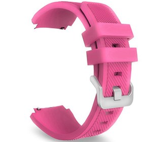 Resim Amazfit GTR 3 Silikon Çizgili Kancalı Pembe Kordon 