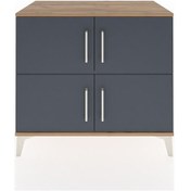 Resim Hyperion Şifonyer Tek Raflı 4 Kapaklı 88x44x80 Çam-antrasit Çam 