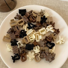 Resim 20 adet Sevimli Mini Saç Tokası - Çeşitli Kahverengi ve Siyah Plastik Saç Bandı, Saç Tokası ve Scrunchies, Prenses Saç Dekoru için (Rastgele Stil), Saç Aksesuarları|Oyunca Aksesuarı|Plastik Yapı, Saç Dekorasyonları 